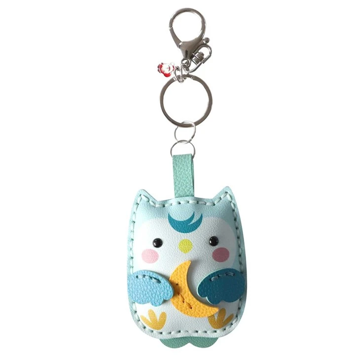 Homemade Owl Leather Keychain