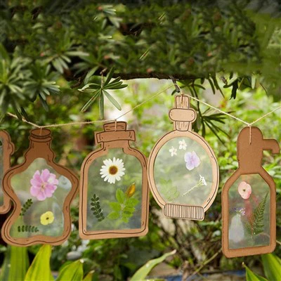 Diy papieren transparante monsterfles